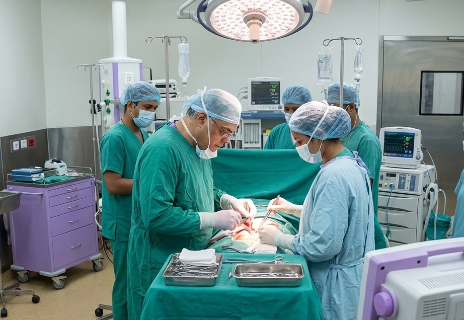 دکتر سید مسیح میررکنی در اتاق عمل